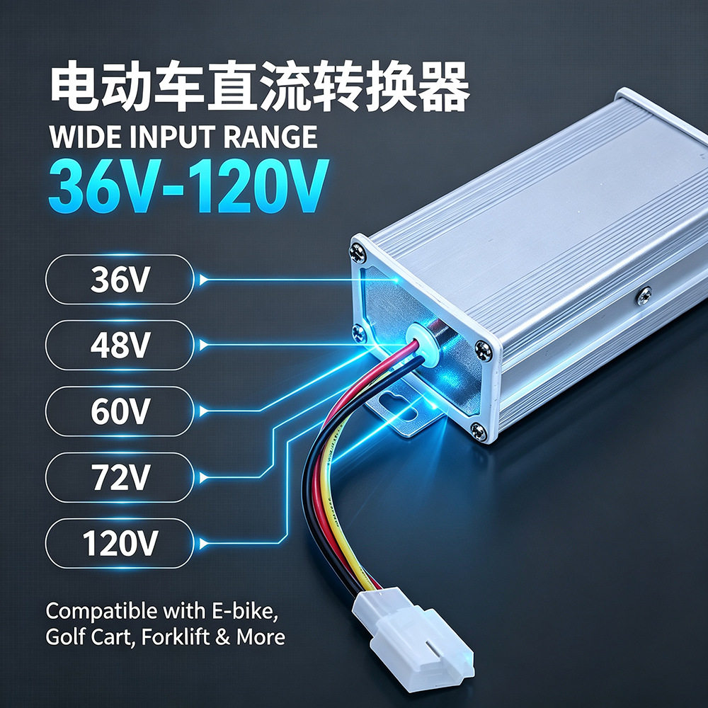 Electric Vehicle Battery Dc Voltage Converter 36V48V72V120V to 12V10A20A30A Transformer