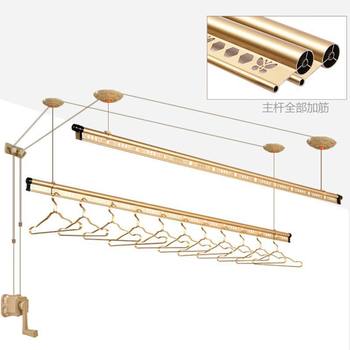 Complete Set of 99 Balcony Hand-Cranked Adjustable Clothes Drying Rack Double-Pole Indoor Thickened Clothes Drying Rack Multi-Functional Clothes Drying Rack Aluminum