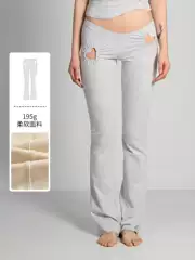 Skims Rose Soft Cotton Heart Flare Legging Cotton Low-Rise Bootcut Pants
