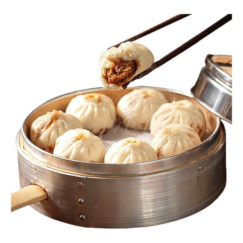 Old-Style Xiaolong Buns Instant Shengzhou Flavor Breakfast Semi-Finished Fresh Meat Buns Breakfast Frozen Pastry Buns for Home Use