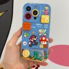 Blue Mario Apple 16 Mobile Phone Case New Iphone17Promax Mirror Holder 17Air Soft Shell Pro