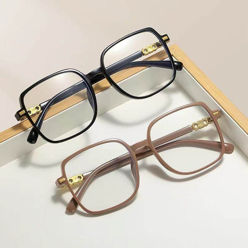 Fashion Large Frame Glasses Korean Version Anti-Blue Light Trendy Glasses for Big Face Slimming Plain Glasses Personalized Eyeglass Frames