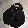 Black-[zipper cardigan plus velvet]