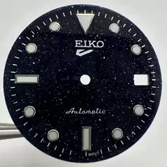 28.5MM watch accessories S mark dial with luminous real stone literally suitable for NH35 NH36 mechanical movement