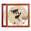 Square Picture Frame Mounted Chinese Painting Wooden Picture Frame Wall Hanging Kidsren's 38 Calligraphy and Painting Diamond Cross Stitch Border 50