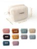 Ins Retro Corduroy Pure Color Simple Coin Purse Bluetooth Headset and Coin Purse Versatile