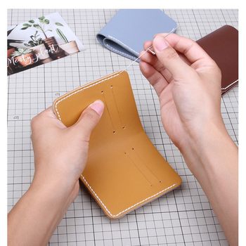 Handmade Leather Goods DIY Men's and Women's Wallet Wallet Semi-Finished Material Bag Clutch Bag Cowhide Production Team Building Activities