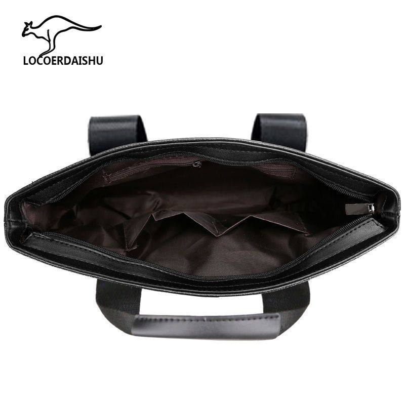 Baoding Baigou leather texture men's handbag business bag briefcase men's casual messenger bag