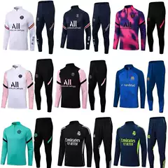 Paris Marseille, Inter Milan, and Atletico Madrid training uniforms, football uniforms, long sleeved main sets, half zip jerseys wholesale, one piece dropshipping