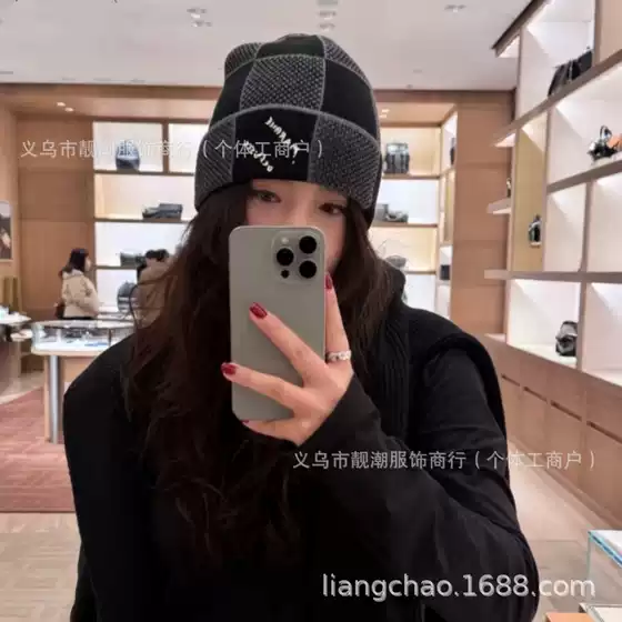 2025 New Hot-Selling Embroidered Letter Knitted Hat Casual Versatile Simple Fashion Autumn and Winter Warm Outdoor Cold-Proof Hat