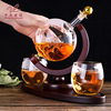 Spherical glass wine bottle vodka wine bottle bar home map Cup suit Oval globe decanter