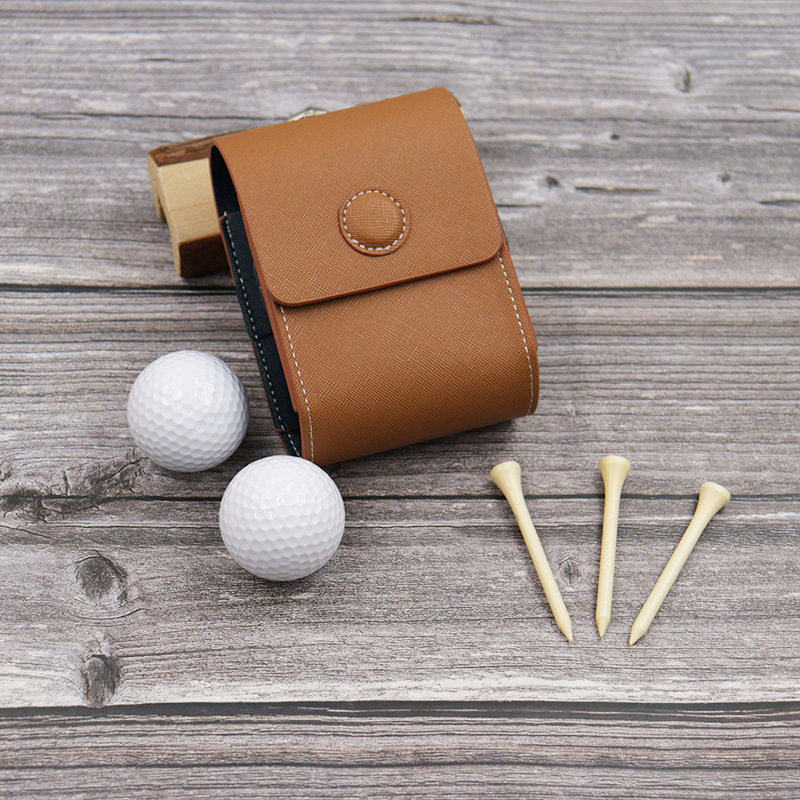 กระเป๋าเครื่องสำอางสำหรับใช้วัดระยะกอล์ฟ สไตล์เกาหลี พร้อมเคสหนังป้องกันเครื่องมือวัด และผ้าคลุมป้องกันกระเป๋ากอล์ฟ