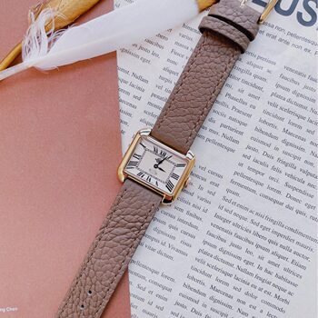 Rosemont Swiss Rose Ladies Watch Retro Simple ins Roman Middle Ancient Square Genuine Leather One Piece