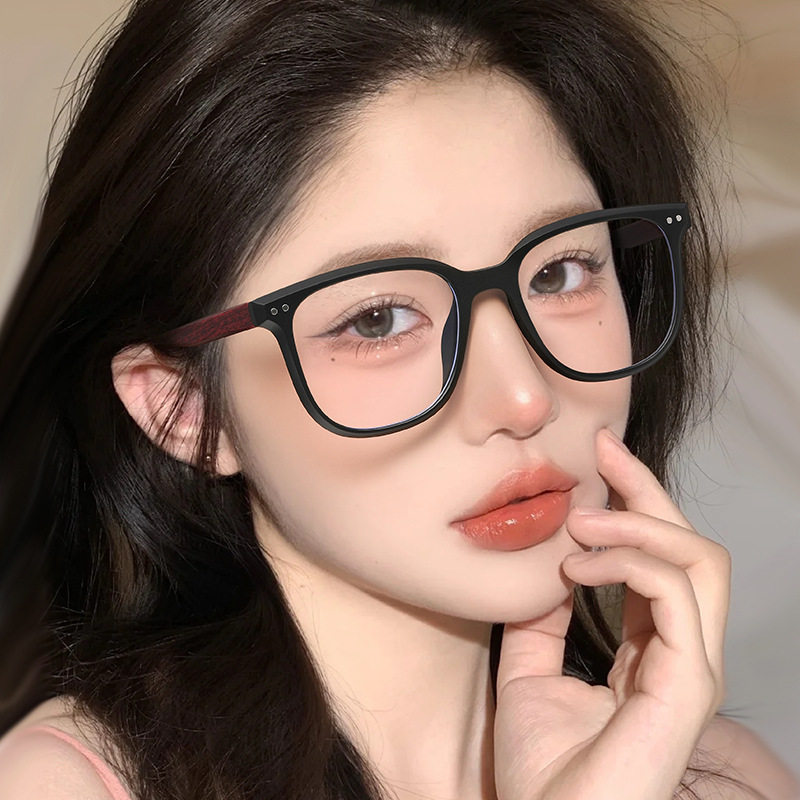 Fashion Color-Changing Anti-Blue Light Glasses Women's Fashionable PC Glasses Frame Personalized Glasses Frame Cross-Border Cyber Celebrant Korean Style Flat Glasses
