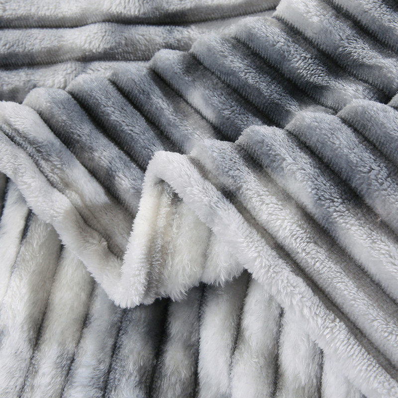 2025 New Thickened 260g Printed Flannel Scandinavian Tie-Dye Coral Velvet Office Air Conditioning Blanket