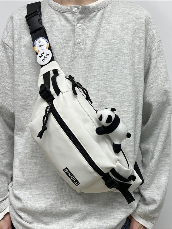 New Simple Chest Bag Men's Casual Trendy Sports Student Shoulder Bag All-match Crossbody Bag Women's Mobile Phone Men's Waist Bag