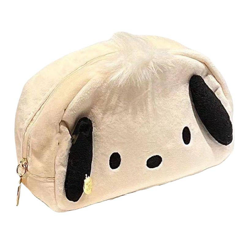 Japanese-Style Ins Cartoon Girl Large-Capacity Best Friend Stationery Bag Cute Plush Pochacco Pencil Case Pen Bag for Middle School Students