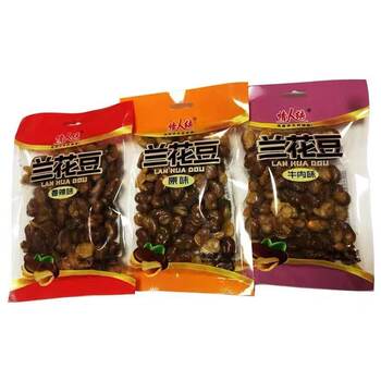 Lover knot orchid bean 160g broad bean original spicy beef flavor bag snack food