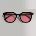 Black Frame with Pink Lenses