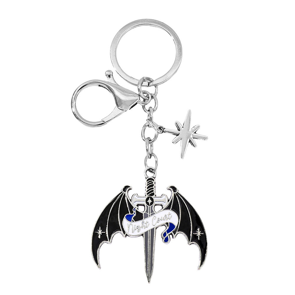 Acotar Novel Series Batboy Bat Bookmark Dark Gothic Punk Bat Wings Beaded Bookmark