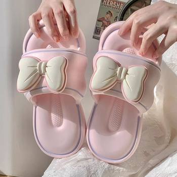 New Bow Sandals Women's Summer Internet Celebrated Fashionable Exterior Wear Feeling Soft Bottom Indoor Home Non-slip Sandals