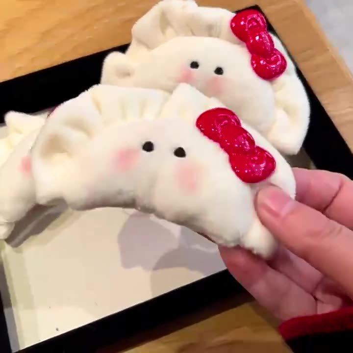 Little Red Riding Book Same Blush Dumpling Grab Clip Disc Hair Back Head Hairpin Women's Cute Half Tie Hair Clip in Summer