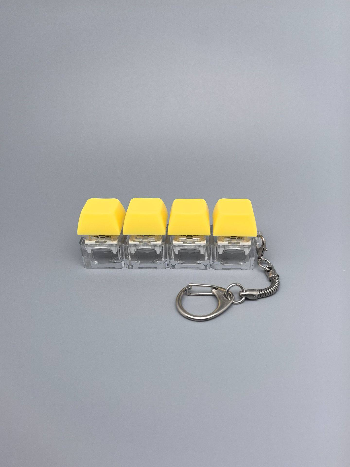 四键马卡龙按键解压玩具钥匙扣键盘办公摸鱼按键解压玩具跨境