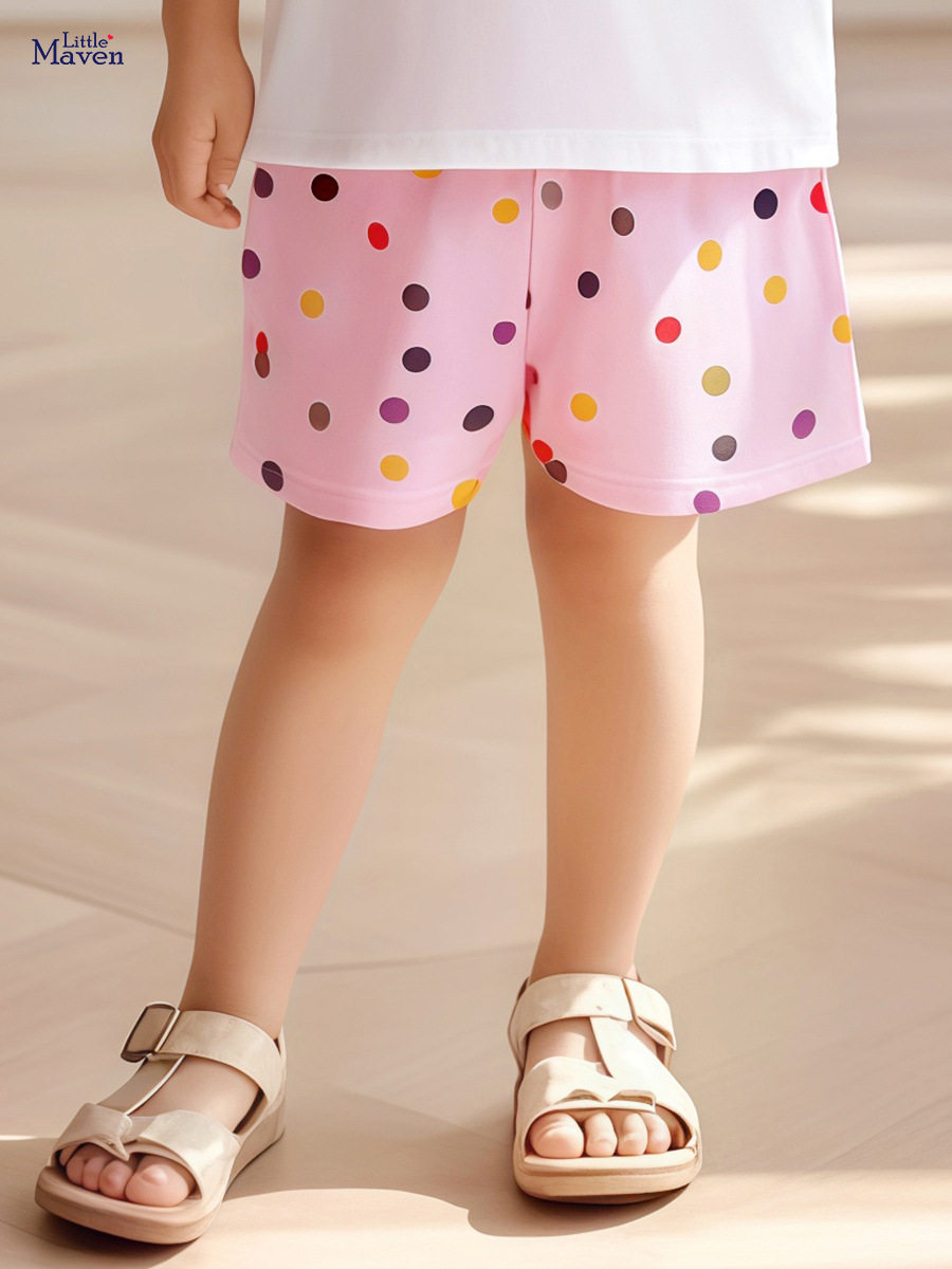 Girls' Summer Pants, Cute Kids' Shorts, Baby Sweet Style Trousers