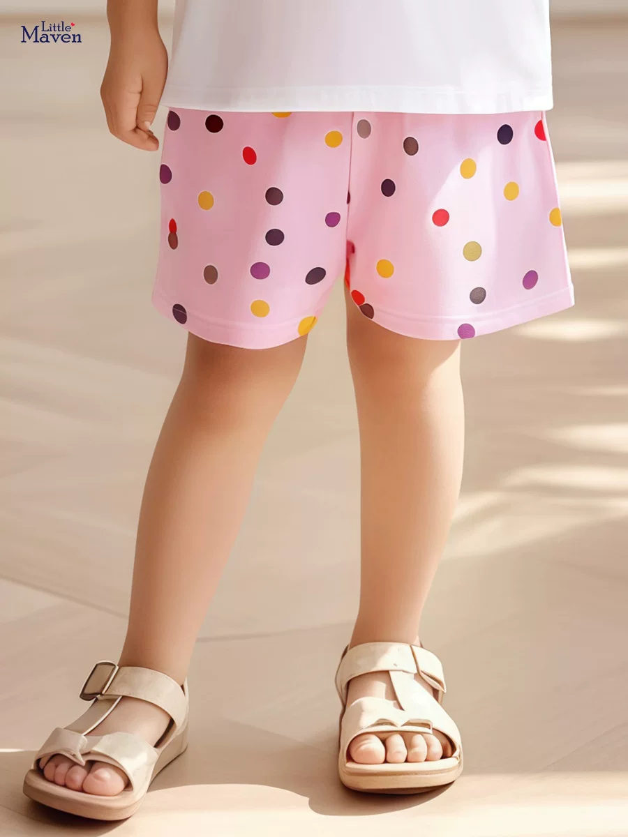 Girls' Summer Pants, Cute Kids' Shorts, Baby Sweet Style Trousers
