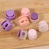 Colorful Plastic Spring Buckle Double Hole Cylindrical Pig Nose Buckle Elastic Rope Anti-Slip Buckle Hat Elastic Rope Hanging Bell Rope Buckle