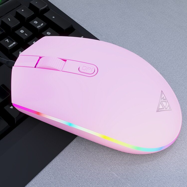 竞帝M3鼠标批发有线电脑配件电竞游戏静音女生发光吃鸡跨境亚马逊