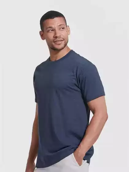 Foreign Trade Trendy Brand Amazon's Real Classic T-Shirt High-End Slim Men's Round Neck T-Shirt
