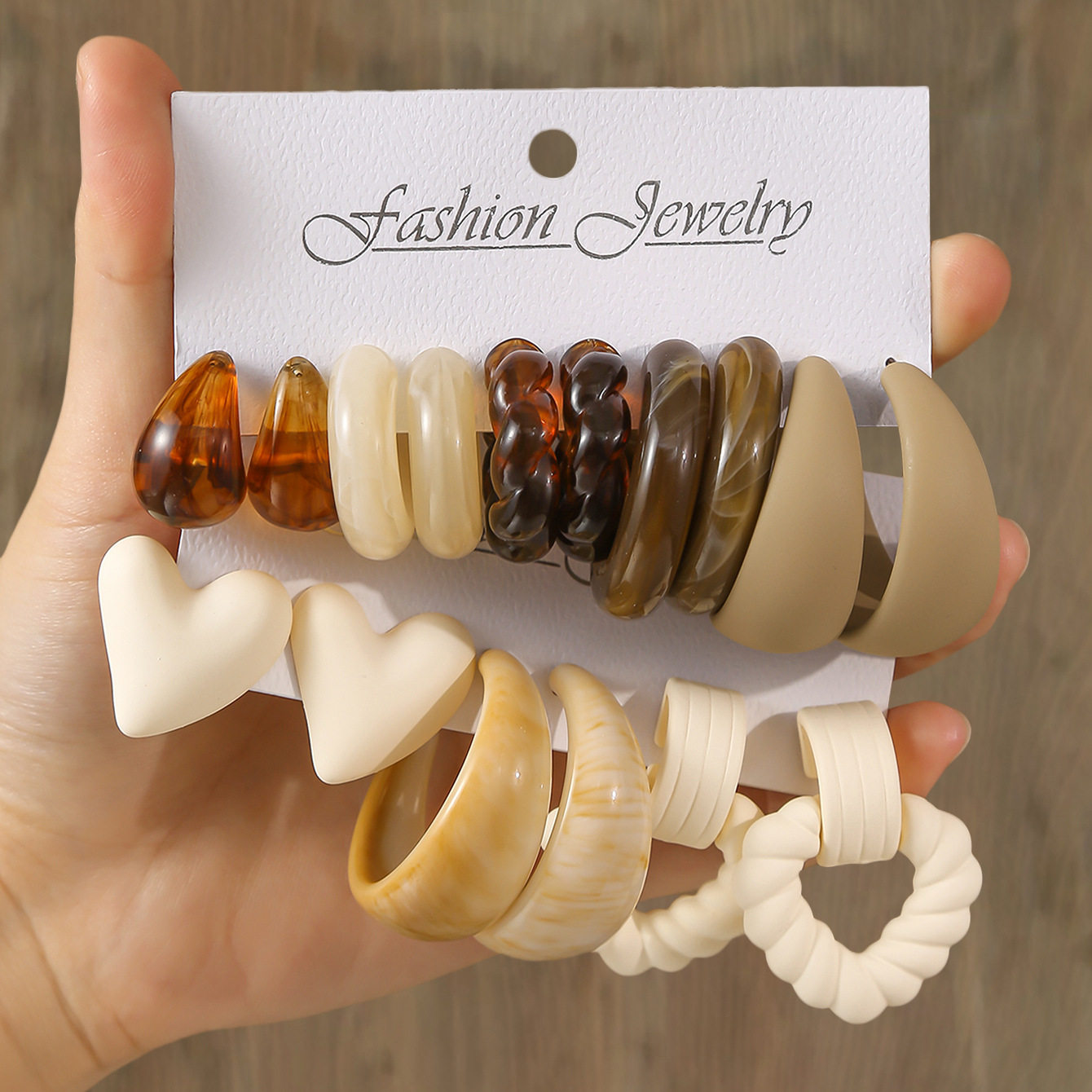 personalized fashion niche design ear orange fruit green acetic acid three-tube earrings