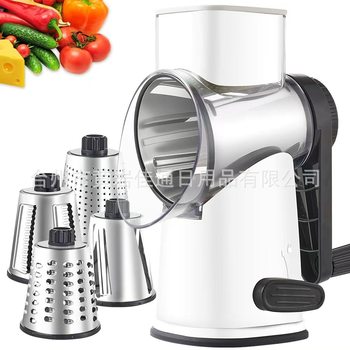 Household Kitchen Drum Vegetable Cutter Potato Cucumber Shredder Multifunctional Vegetable Cutter Stainless Steel Knife Barrel Vegetable Cutter