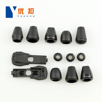 Plastic hanging Bell tail clip tail sleeve nylon rope tail black white hanging beads rope buckle luggage accessories spot factory direct sales