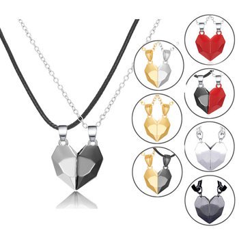 Yun Jin Couple Love Item Sucker Necklace Wishing Stone Pendant Heartbreak Clavicle Chain Heart-shaped Necklace