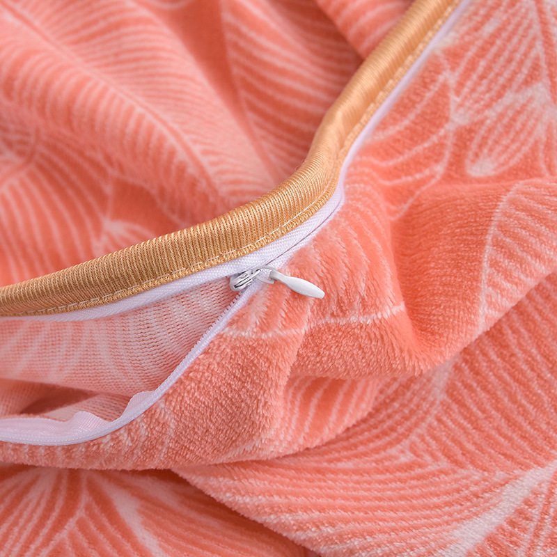 Autumn and Winter Thickened High-Weight Milk Velvet Bed Sheetss Four-Piece Set Winter Double-Sided Velvet Duvet Cover Three-Piece Set Wholesale Dropshipping