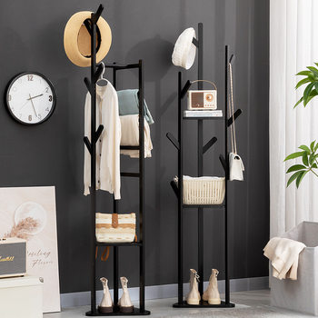 Coat Rack Floor Hanger Household Hanger Hanging Clothes Floor Rack Bedroom Vertical Simple Rack Hanger