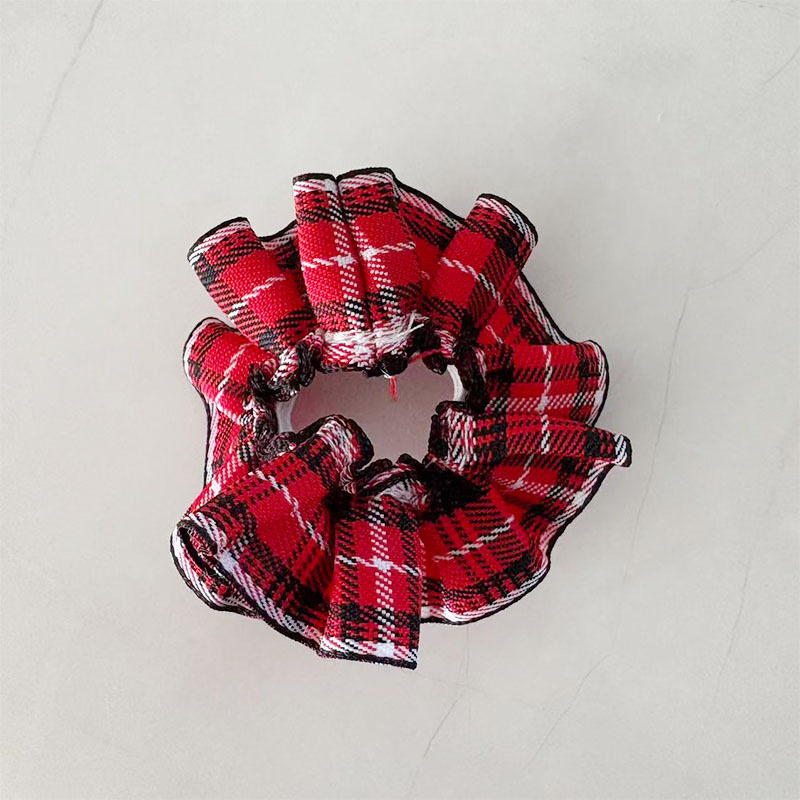 可爱迷你帆布包毛绒玩偶格子包西高地公仔扭棒小狗配饰格子裙娃衣