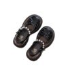 Children's Leather Shoes Shoes 2024 Spring and Autumn New Soft Sole Girls Small Leather Shoes Casual Pearl Baby Girl Spring and Autumn Shoes