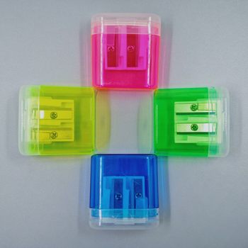 Student Cartoon Double-Hole Pencil Sharpener, Primary School Student Creative Pencil Sharpener, Cute Pencil Sharpener, Portable Pencil Sharpener