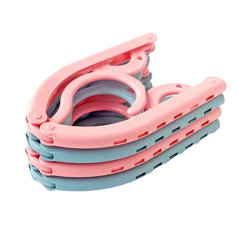 Folding Clothes Hanger for Travel Outdoor Travel Portable Household Student Dormitory Thickened Clothes Hanger Foldable Underwear Socks Rack