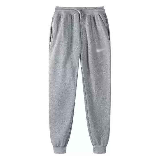 Spring and Autumn New Casual Sports Sweatpants Korean Style Cotton Fleece Thickened Slim Fit Casual Fashion Trendy Men's Long Pants
