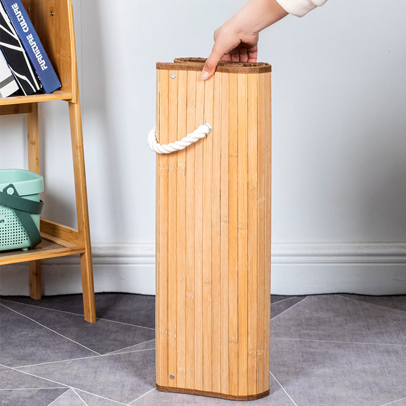 Hot pot shop storage basket bamboo folding basket dirty clothes basket straw basket storage supplies bucket box storage box finishing box