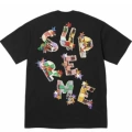 Supreme ss24letterprinting round neck short-sleeved american trendy t-shirt for men and women, black