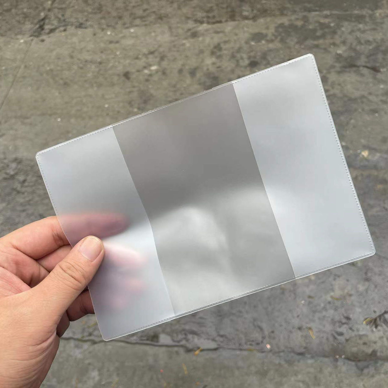 pvc frosted transparent non-card passport set spot document set waterproof frosted travel multi-function clip