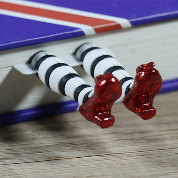 Creative Witch Bookmark, Cross-Border Good Product, Three-Dimensional Red High-Heeled Shoe Bookmark, Fun Student Back-To-School Gift