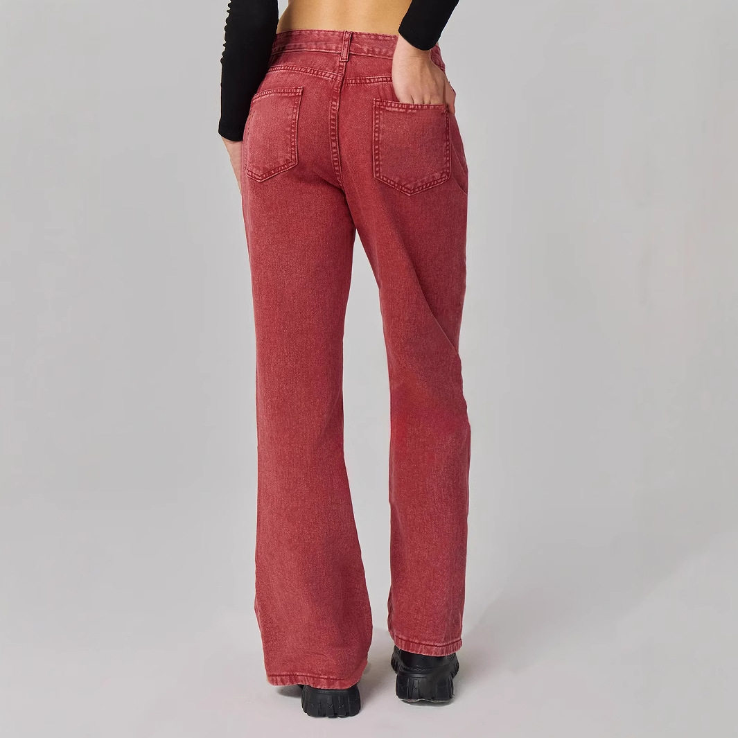 Womens Casual Wide Leg Straight Leg Jeans High Quality Denim Comfortable Fit Trendy Style Perfect for Everyday Wear