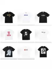 Supreme American-Style Trendy Brand Box Short-Sleeve Milan Cross T-Shirt, Loose Fit, Unisex, Cross-Border Dropshipping