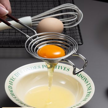 British Egg White and Yolk Separator 304 Stainless Steel Egg White and Egg Liquid Egg Separator Filter Egg Leakage Device